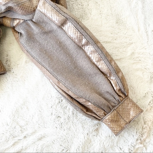 VINTAGE HETTABRETZ 1970s Reptile Leather Jacket w/ Mohair Interior, RARE! - Picture 6 of 15